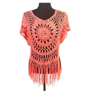 Crochet Coral Swim Cover Up